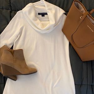 White turtleneck sweater